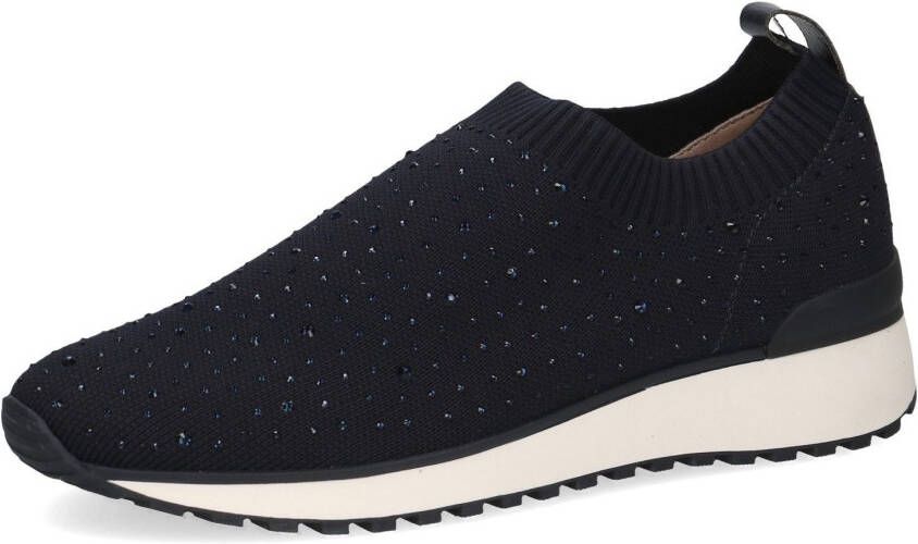 Caprice Slip-on sneakers slipper vrijetijdsschoen lage schoen met fonkelende strass-steentjes