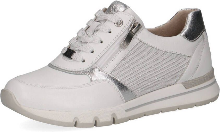 Caprice Sneakers met sleehak vrijetijdsschoen lage schoen veterschoen in schoenwijdte h (=zeer breed)
