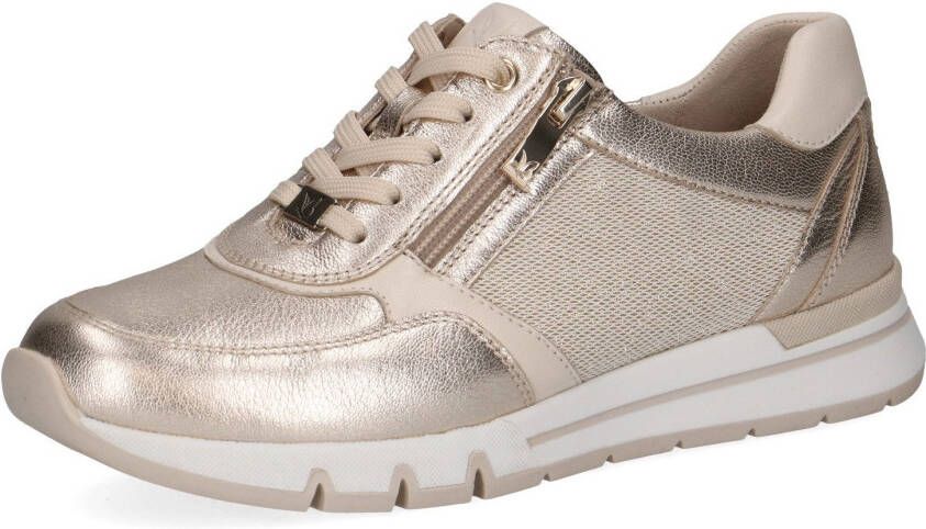 Caprice Sneakers met sleehak vrijetijdsschoen lage schoen veterschoen in schoenwijdte h (=zeer breed)
