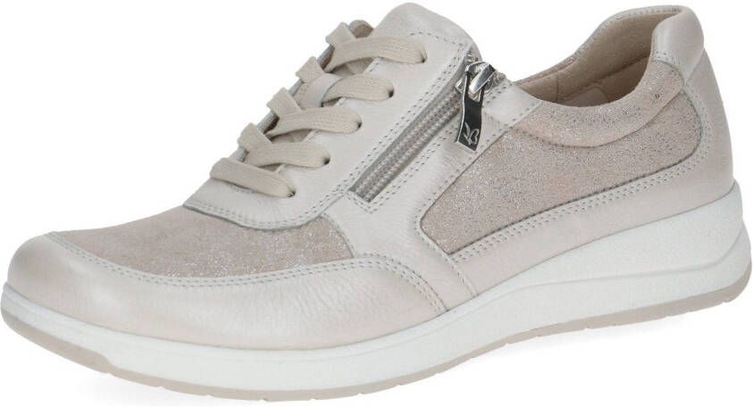 Caprice Sneakers met sleehak vrijetijdsschoen lage schoen veterschoen logo-embleem breedte h