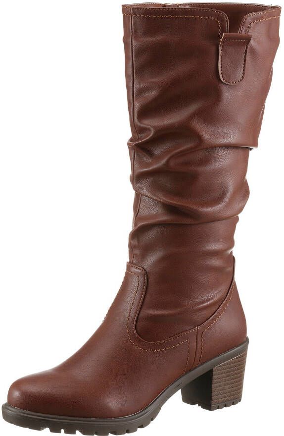 Aniston SHOES CITY WALK Laarzen met slouchy schacht met plooien