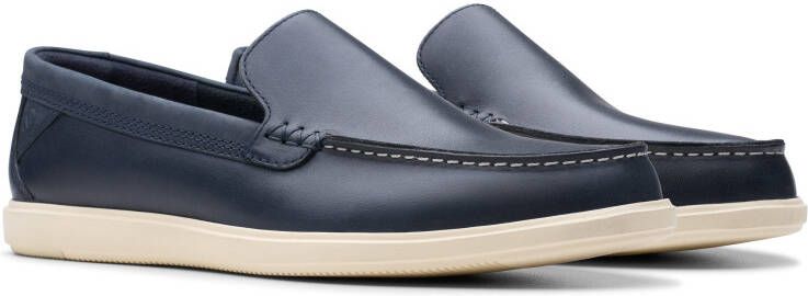 Clarks Bootschoenen Bratton Loafer bootsschoen mocassin slip-on sneaker met siernaad