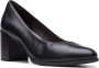Clarks Dames Freva55 Court D 2 black leather - Thumbnail 3