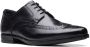Clarks Zwarte Leren Brogue Schoenen Black Heren - Thumbnail 1