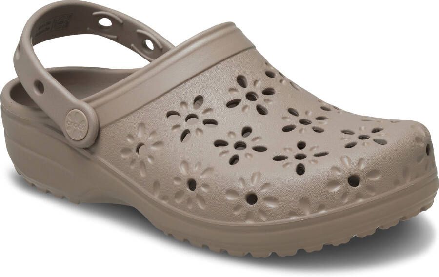 Crocs Clogs Classic Floral Cut Out Clog