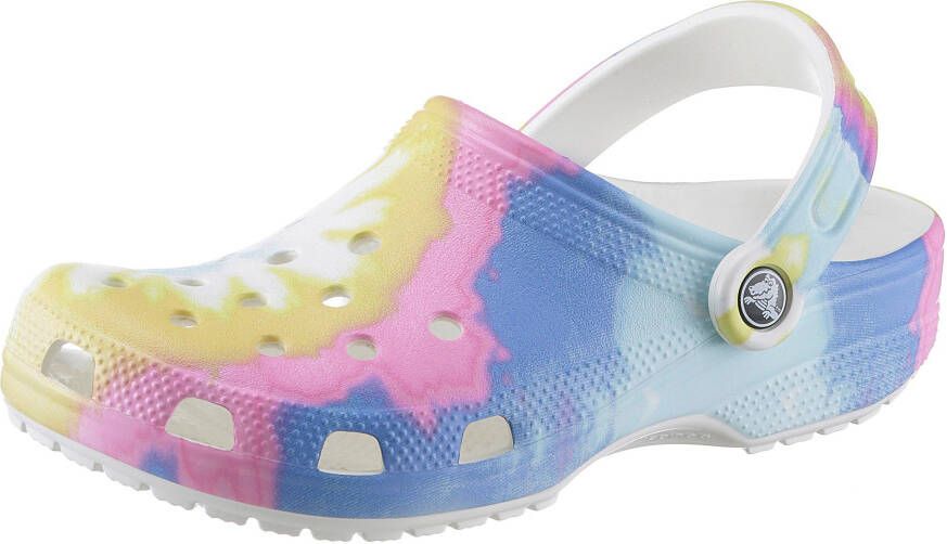 Crocs Clogs Classic Tie Dye Graphic Clog met trendy batikmotief