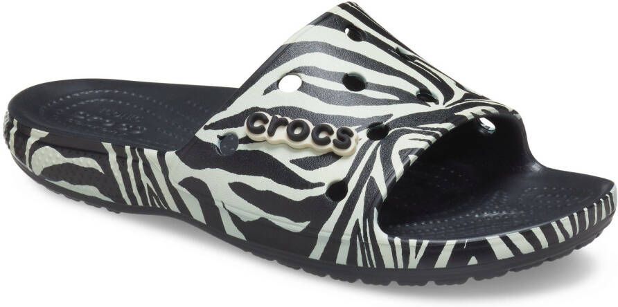 Crocs Slippers Classic Animal Remix Slide met band in animal look