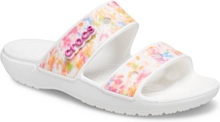 Crocs Slippers Classic Tie Dye Graphic Sandal met modieus batikmotief