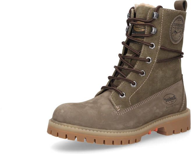 Dockers by Gerli Schnürboots Geveterde laarzen groen Leer Dames Rock wear - Foto 10