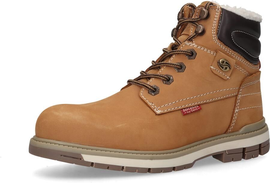 Dockers by Gerli Boots Heren Gevoerde Winterlaarzen Boots Leer Bruin 43LU110 - Foto 9