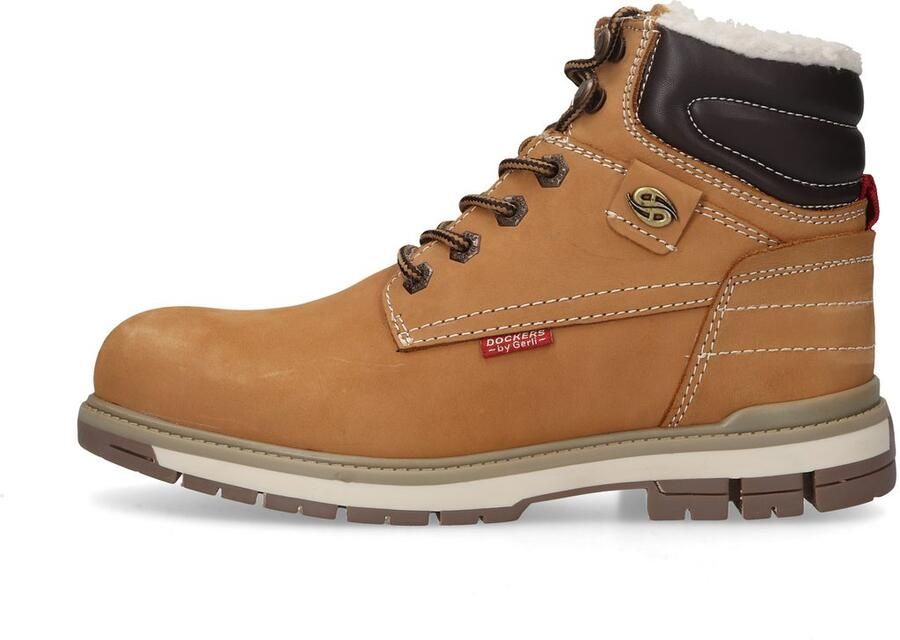 Dockers by Gerli Boots Heren Gevoerde Winterlaarzen Boots Leer Bruin 43LU110 - Foto 4