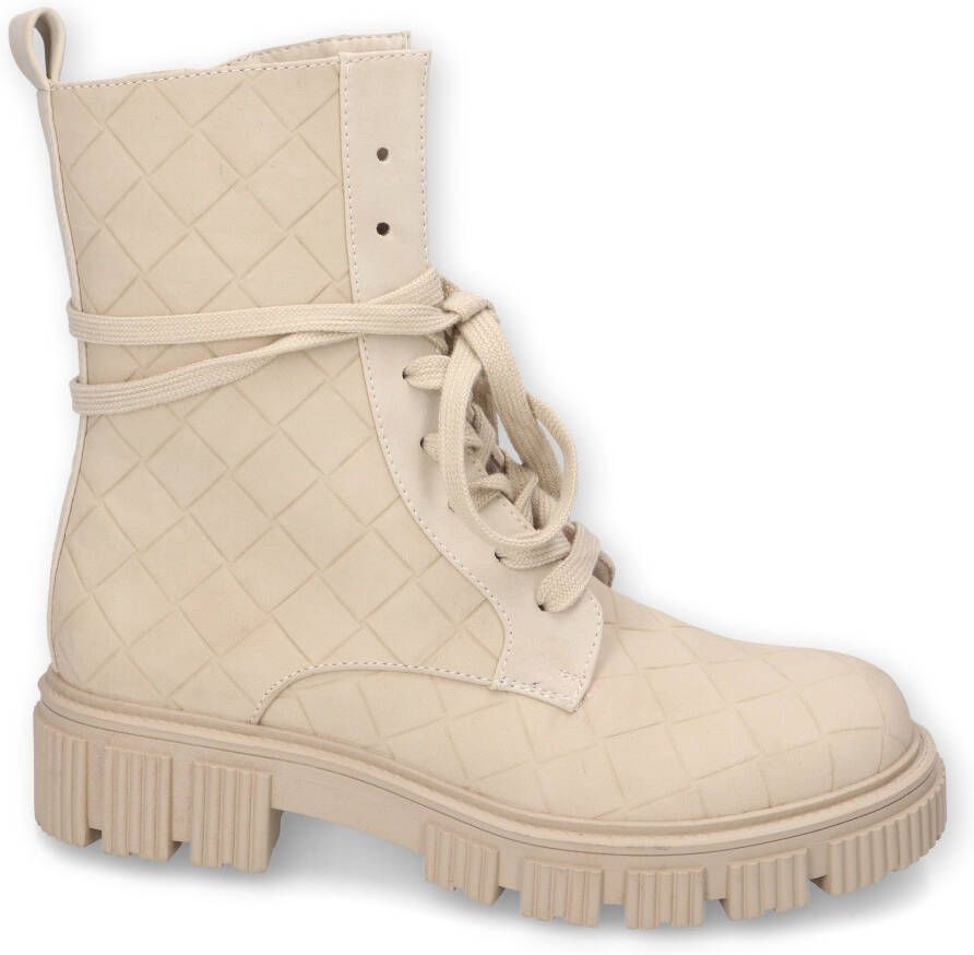 Dockers by Gerli Hoge veterschoenen in gestikte look