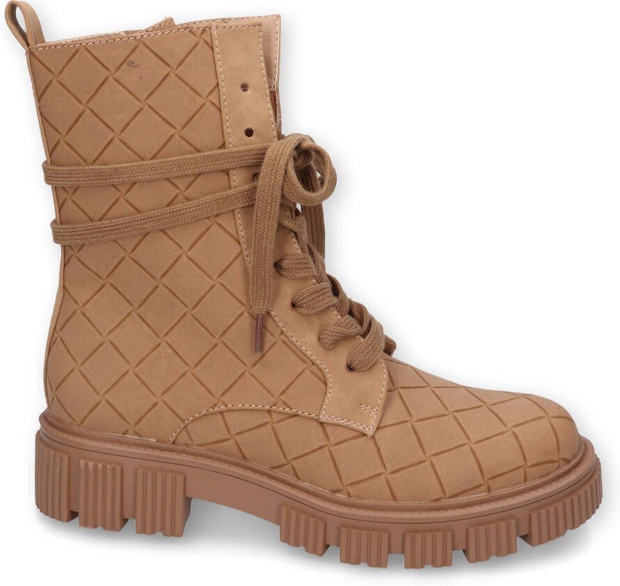 Dockers by Gerli Hoge veterschoenen in gestikte look