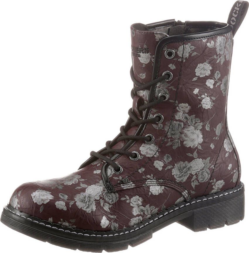 Dockers by Gerli Hoge veterschoenen met bloemenprint