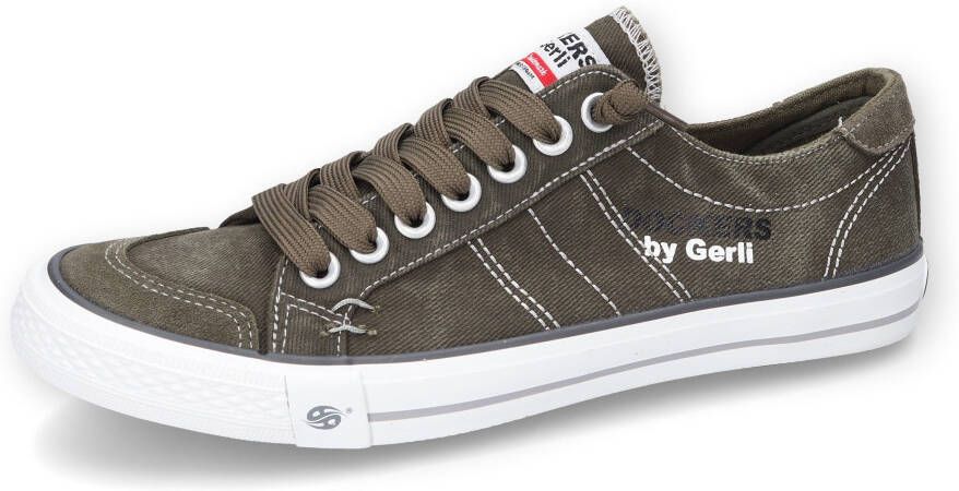 Dockers by Gerli Slip-on sneakers vrijetijdsschoen retro sneaker fake veters in coole jeanslook