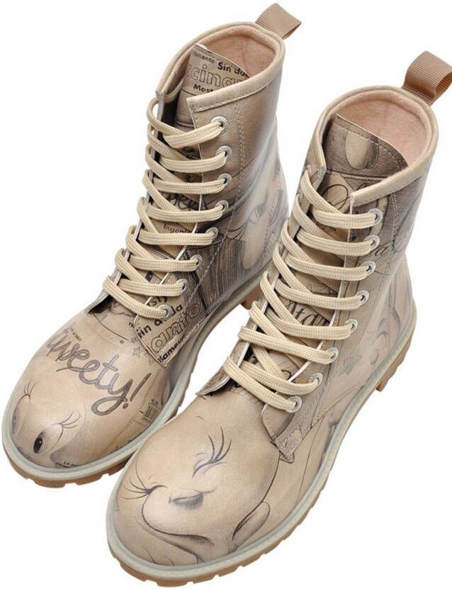 DOGO Hoge veterschoenen Tweety Sketch veganistische verwerking