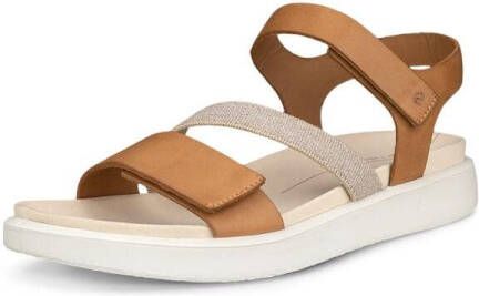 Ecco Plateausandalen FLOWT W zomerschoen klittenbandschoen vakantie sandaal sandalette met plateau