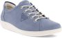 ECCO Soft 2.0 W Veterschoenen blauw Nubuck Dames - Thumbnail 2