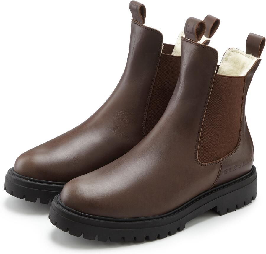 Elbsand Laarsjes Chelsea-boots Laarzen boots winterlaarzen instaplaarzen van leer met warme voering - Foto 5