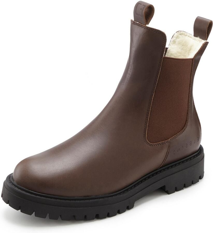 Elbsand Laarsjes Chelsea-boots Laarzen boots winterlaarzen instaplaarzen van leer met warme voering - Foto 3