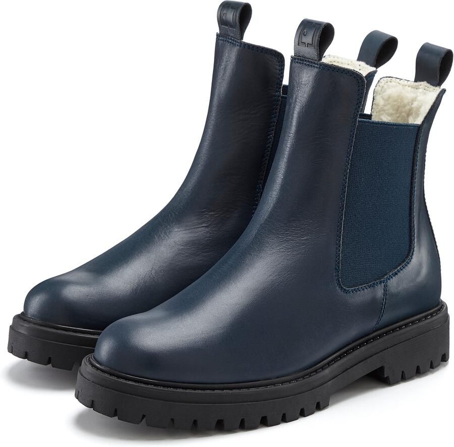 Elbsand Laarsjes Chelsea-boots Laarzen boots winterlaarzen instaplaarzen van leer met warme voering - Foto 5