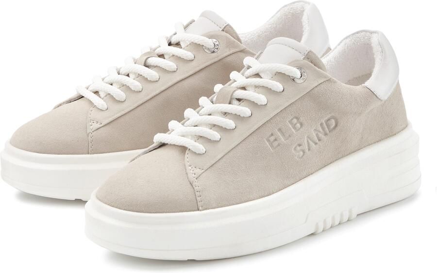 Elbsand Sneakers Veterschoen vrijetijdsschoen van leer met modieuze plateaus zool - Foto 5