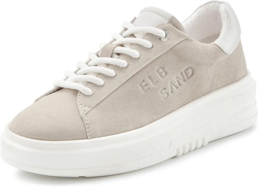 Elbsand Sneakers Veterschoen vrijetijdsschoen van leer met modieuze plateaus zool - Foto 3