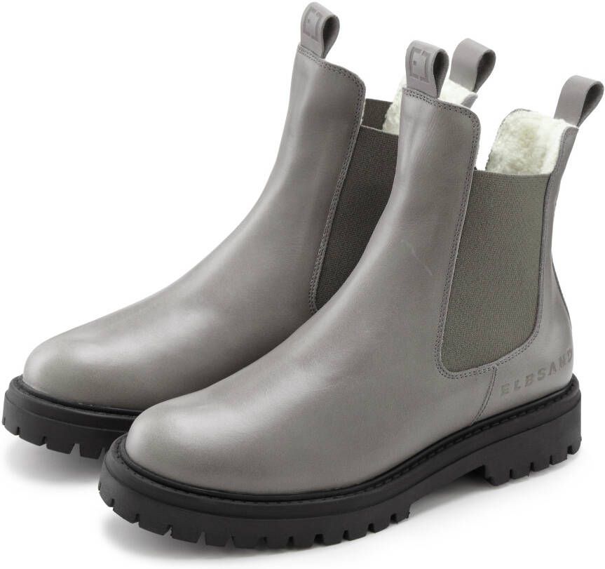 Elbsand Laarsjes Chelsea-boots Laarzen boots winterlaarzen instaplaarzen van leer met warme voering