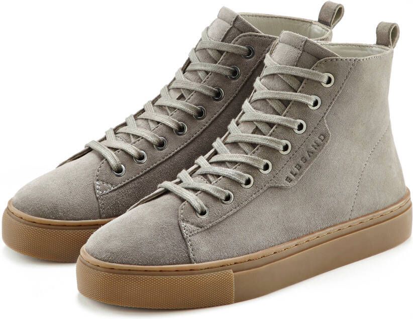 Elbsand Laarsjes Sneakers hightop met vetersluiting van zacht leer in casual look