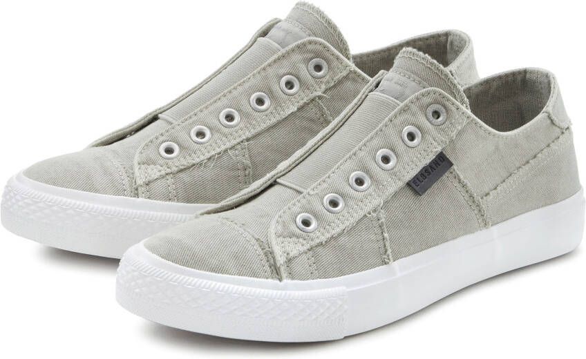 Elbsand Slip-on sneakers uit textiel comfortabele elastische inzet lage schoen casual schoen slipper