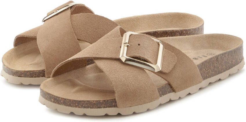Elbsand Slippers Mule Sandalen open schoen Mule sandaal open schoen hoogwaardig leer zacht kurken voetbed