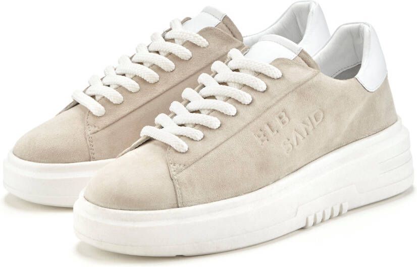 Elbsand Sneakers Veterschoen vrijetijdsschoen van leer met modieuze plateaus zool