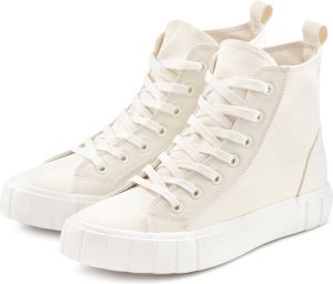 Elbsand Sneakers High top boots van modieus canvas-materiaal met kleine plateauzool veganistisch