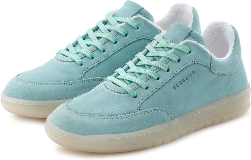 Elbsand Sneakers Veterschoen vrijetijdsschoen van leer met frotté binnenvoering
