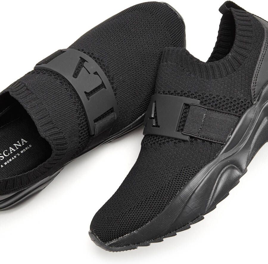 active by Lascana Sneakers Lage schoen vrijetijdsschoen slipper chunky zool VEGAN