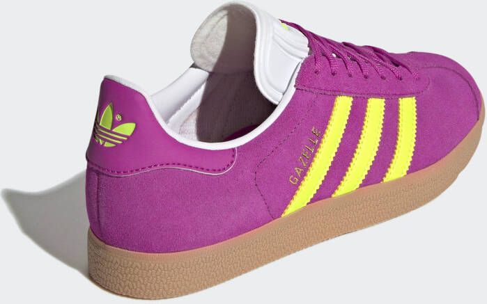 Adidas Originals Gazelle Dames Purple Burst Solar Yellow Off White- Dames Purple Burst Solar Yellow Off White - Foto 13