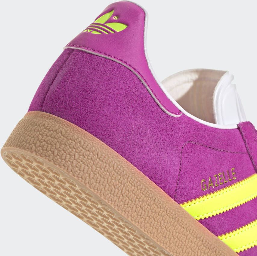 Adidas Originals Gazelle Dames Purple Burst Solar Yellow Off White- Dames Purple Burst Solar Yellow Off White - Foto 15