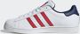 Adidas Originals Superstar sneakers wit donkerblauw rood - Thumbnail 6