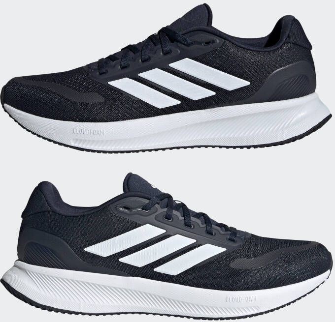 Adidas Performance Runfalcon 5 hardloopschoenen donkerblauw wit zwart - Foto 9