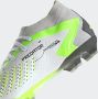 Adidas Predator Accuracy.2 Gras Voetbalschoenen (FG) Wit Grijs Felgeel Zwart - Thumbnail 9
