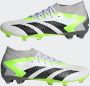 Adidas Predator Accuracy.2 Gras Voetbalschoenen (FG) Wit Grijs Felgeel Zwart - Thumbnail 12