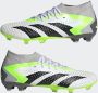 Adidas Predator Accuracy.2 Gras Voetbalschoenen (FG) Wit Grijs Felgeel Zwart - Thumbnail 11