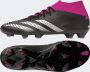 Adidas Predator Accuracy.2 Gras Voetbalschoenen (FG) Zwart Wit Roze - Thumbnail 10