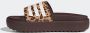 Adidas Sportswear Adilette Platform badslippers bruin beige - Thumbnail 6