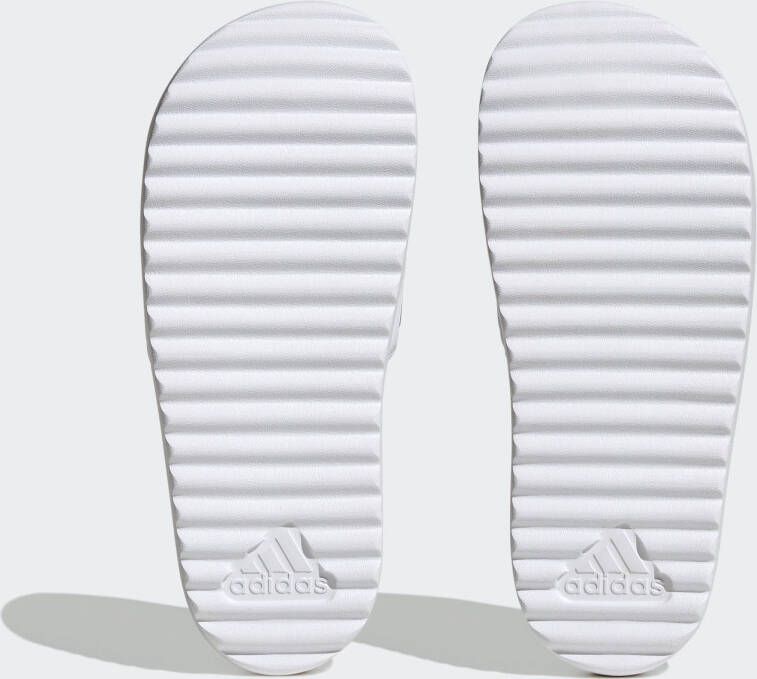 Adidas Women's Adilette Platform Slides Sandalen wit grijs - Foto 7