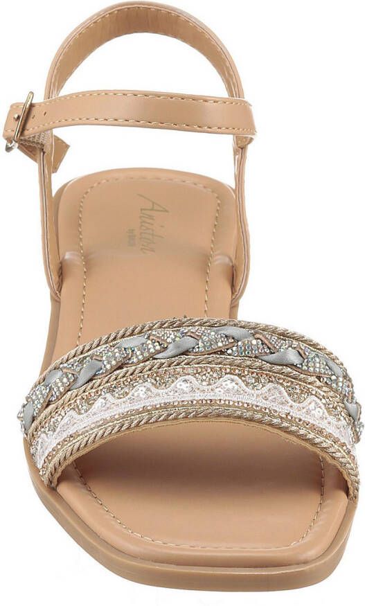 Aniston SHOES Sandalen zomer schoen sandalette glitterstenen nieuwe collectie