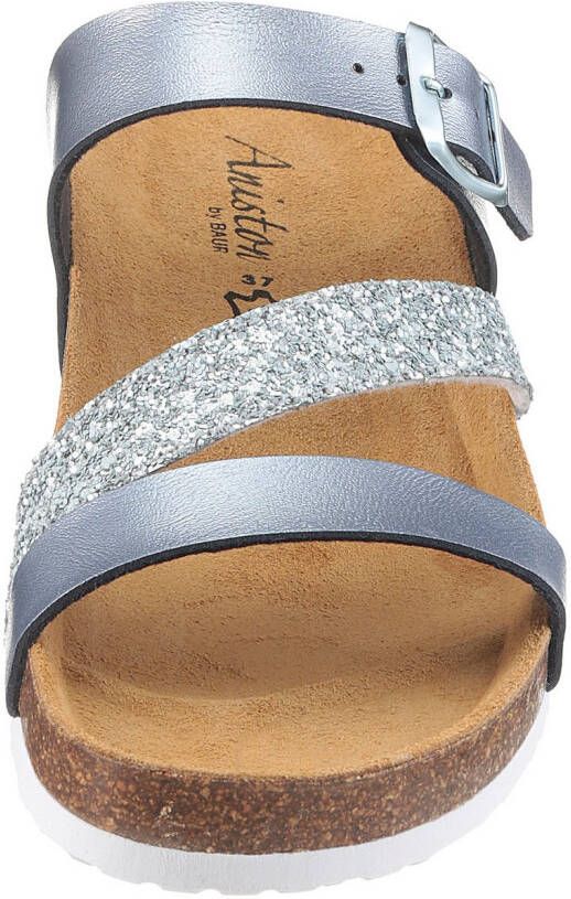 Aniston SHOES Sleehakmuiltjes zomerschoen strandschoen huisschoen glitter nieuwe collectie