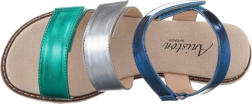 Aniston SHOES Sleehaksandaaltjes sandaal zomerschoen klittenbandschoen metallic-look nieuwe collectie