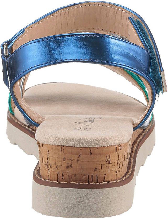 Aniston SHOES Sleehaksandaaltjes sandaal zomerschoen klittenbandschoen metallic-look nieuwe collectie