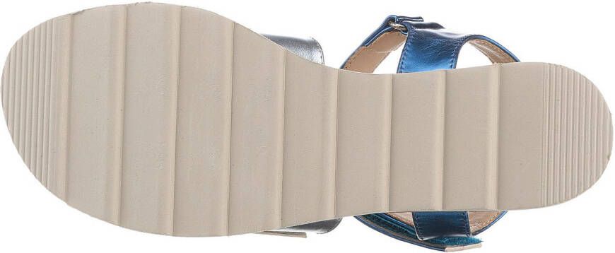 Aniston SHOES Sleehaksandaaltjes sandaal zomerschoen klittenbandschoen metallic-look nieuwe collectie